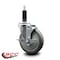 Service Caster 5'' Gray Poly Swivel 1'' Expanding Stem Caster with Brake SCC-EX20S514-PPUB-TLB-1 - alternate 2